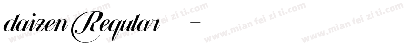 daizen Reqular字体字体转换